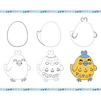 Rysowanie krok po kroku z brokatowymi markerami 20 rysunków i kolorowanek