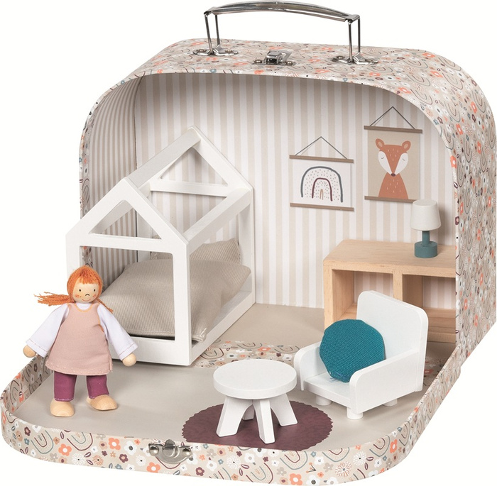 Przenośny Apartament dla lalki w walizce „Paryż” nr 137 Goki