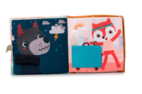 Materiałowa edukacyjna książeczka z mini przytulanką sarenka Stella i jej przytulanka LILLIPUTIENS 