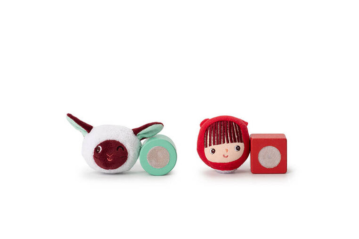 Drewniany wózek do ciągnięcia Wilk Louis LILLIPUTIENS