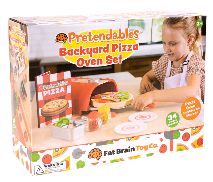 Pieczenie pizzy zestaw z drewnianymi akcesoriami Pretendables Fat Brain Toy
