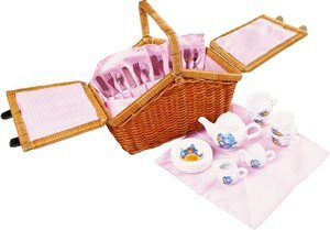 Brązowy kosz piknikowy. Myszki, small foot design