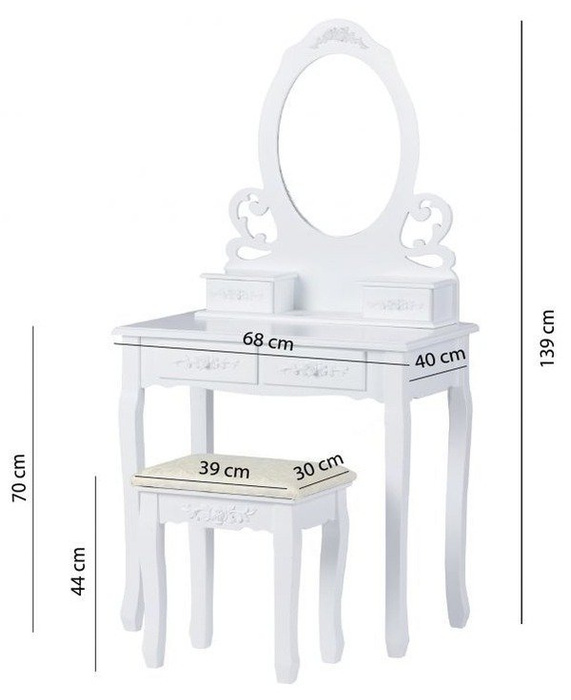 Toaletka dla dziewczynki z krzesłem Melisa Goodhome