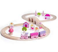 Kolejka drewniana, 35 elementów. Świat wróżek, Bigjigs Rail