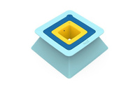 QUUT Zestaw 3 foremek do piasku Piramida Pira Vintage Blue + Deep Blue + Mellow Yellow