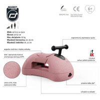 My First wielofunkcyjny jeździk pchacz dla dzieci 3 w1 Scootandride Rose