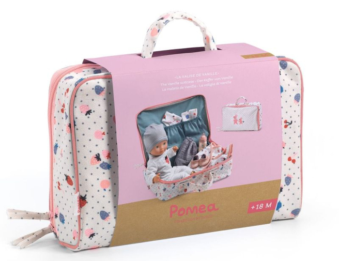 Lalka dla dzieci z walizką i akcesoriami Vanille Pomea Djeco