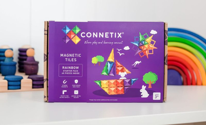 Klocki magnetyczne Connetix Rainbow Starter Pack 60 el.