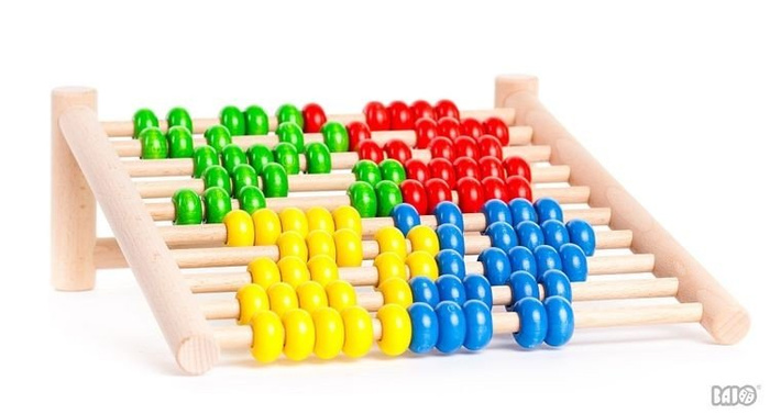 Liczydło drewniane, 100 korali, Bajo