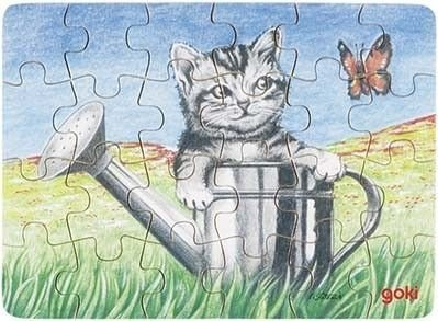 Puzzle drewniane. Zwierzęta, 24 elementy, goki