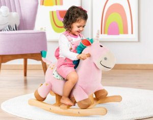Pluszowy jednorożec na biegunach Rodeo Rocker Cleo B.Toys