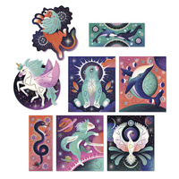 Malowanie kropkami Puentylizm 3D Kosmiczne zwierzęta Janod