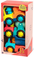 Pakiet 3 pojazdów budowlanych z figurkami kierowców Happy Cruisers B.Toys