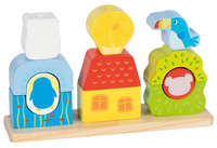 Układanka na palikach ze zwierzętami Zoo Goki