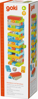 Drewniana wieża gra zręcznościowa z motywami zwierzęcymi Goki