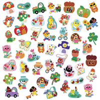 Duże naklejki wielorazowe dla dzieci 50 sztuk Wiosna Janod