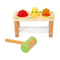 Gra przebijanka z młotkiem drewniana Warzywa Farma Janod