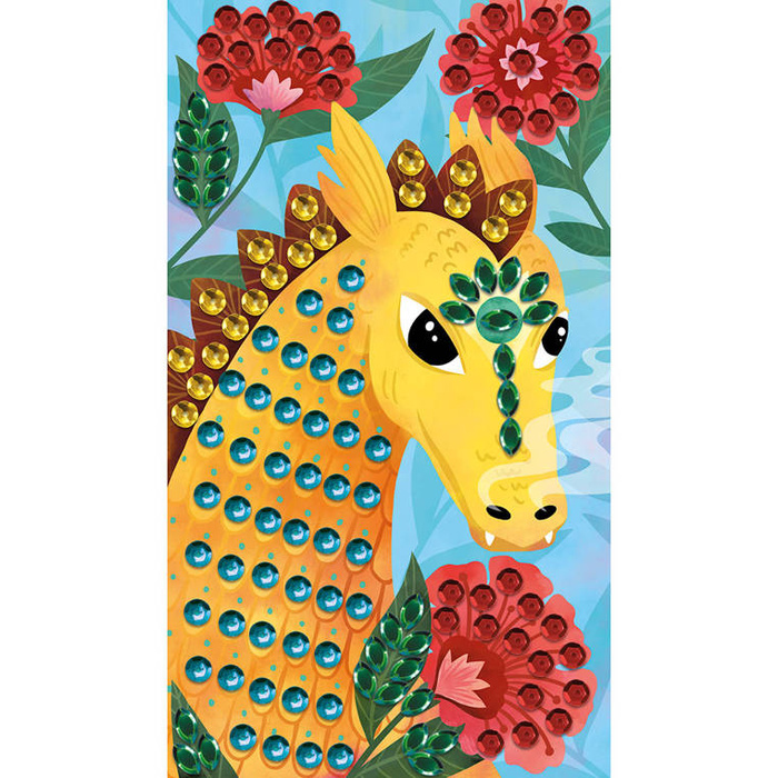 Artystyczny zestaw kreatywny Cekiny Smoki Janod