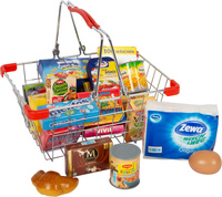 Metalowy koszyk na zakupy z akcesoriami Small Foot