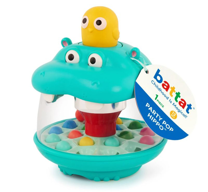zabawka sensoryczna dla rocznego dziecka Hipopotam Party Pop Hippo Battat