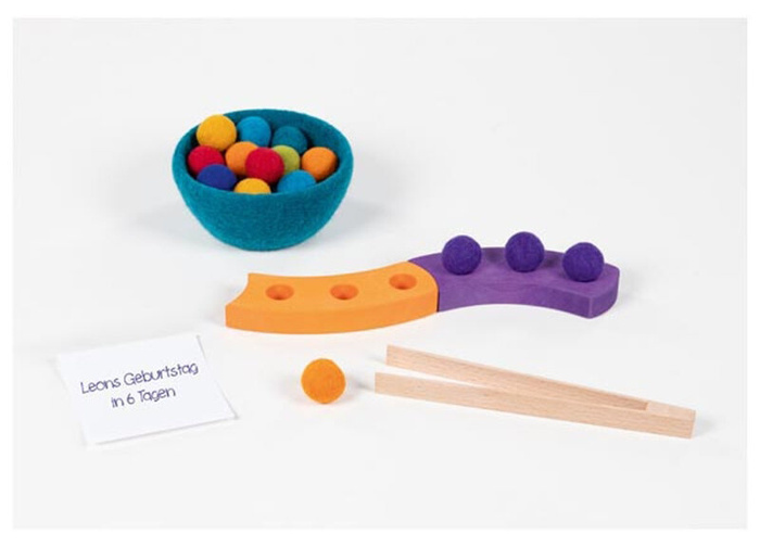 Drewniana układanka sortowanie kolorów Spirala Goki