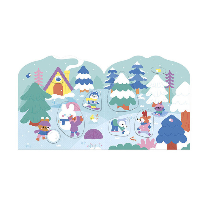 Książeczka z naklejkami Wieś Janod