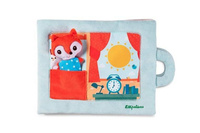 Miękka książeczka aktywizująca z mini-przytulanką „Dzień dobry, mały lisku” Lilliputiens