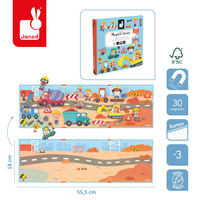 Magnetyczna układanka Na placu budowy Magneti'stories Janod