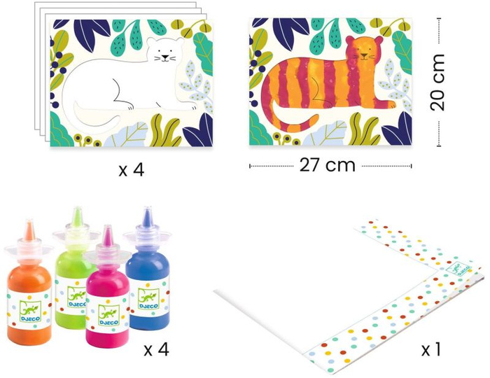 Zestaw kreatywny malowanie palcami dla dzieci Djeco