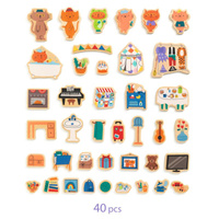 Układanka magnetyczna Domek kotków Djeco