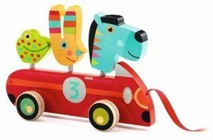Zabawka do ciągnięcia Trio rajdowców Djeco