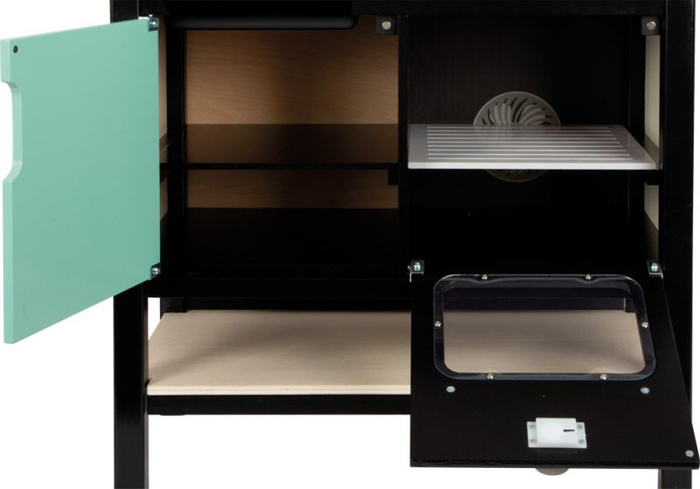 Czarna kuchnia z drewna dla dzieci industrialna Small Foot