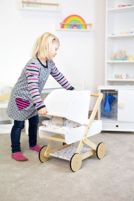 Drewniany wózek dla lalek Little Button Small Foot