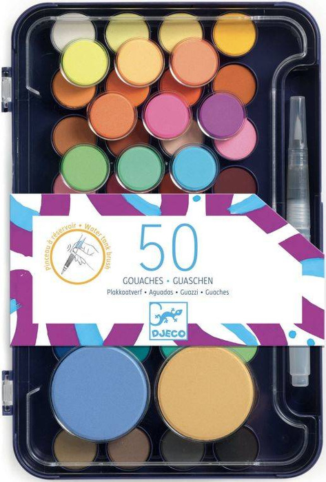 Paleta artysty farby gwaszowe - 53 kolory Djeco