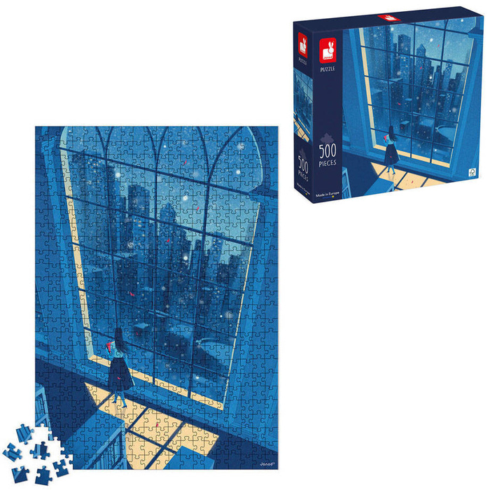 Puzzle artystyczne Nocny widok w błękicie 500 elementów 8+ Janod