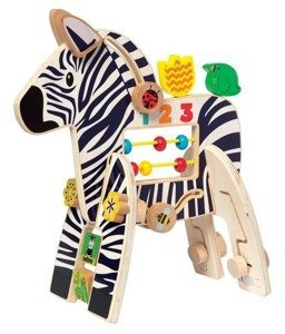 Kostka edukacyjna Safari z zebrą Manhattan Toy