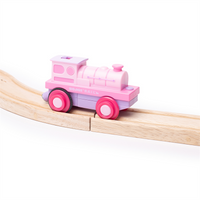 Pociąg Powerful Pink Loco z napędem Bigjigs Rail