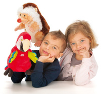 Pacynka na rękę, pluszowa maskotka. Papuga, Trudi