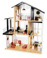 Nowoczesny domek dla lalek z tarasem