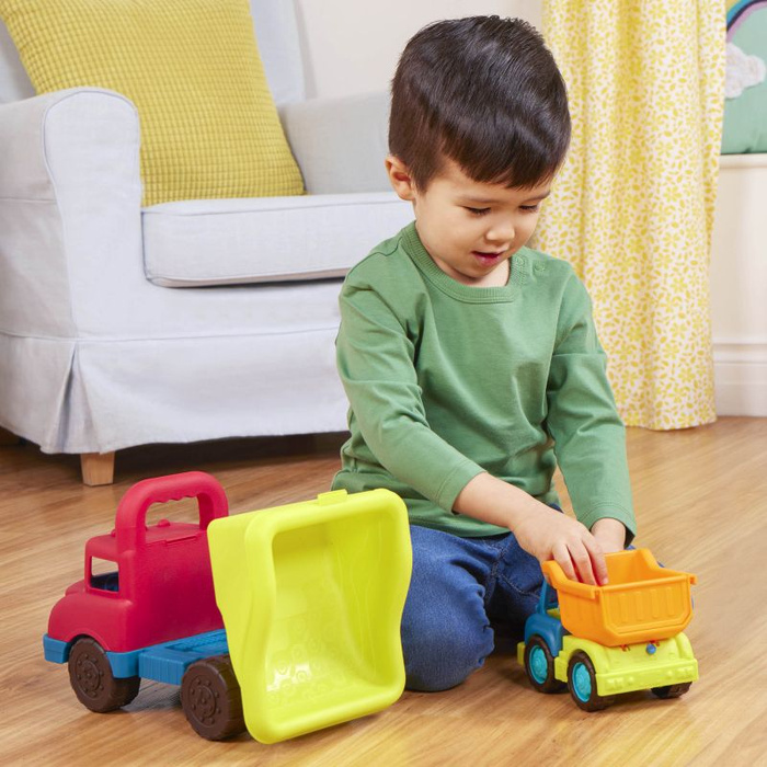 Zestaw dwóch wywrotek dla dzieci ciężarówki Grab-n-Go Truck Set B.Toys