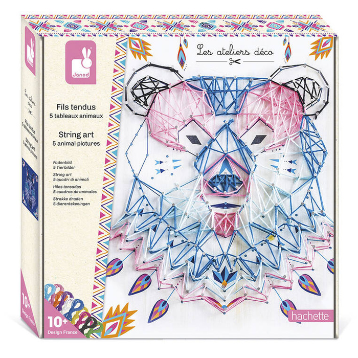 Zestaw kreatywny String Art Zwierzęta 8+, Janod