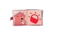 Materiałowa edukacyjna książeczka z mini gryzakiem Czerwony Kapturek LILLIPUTIENS