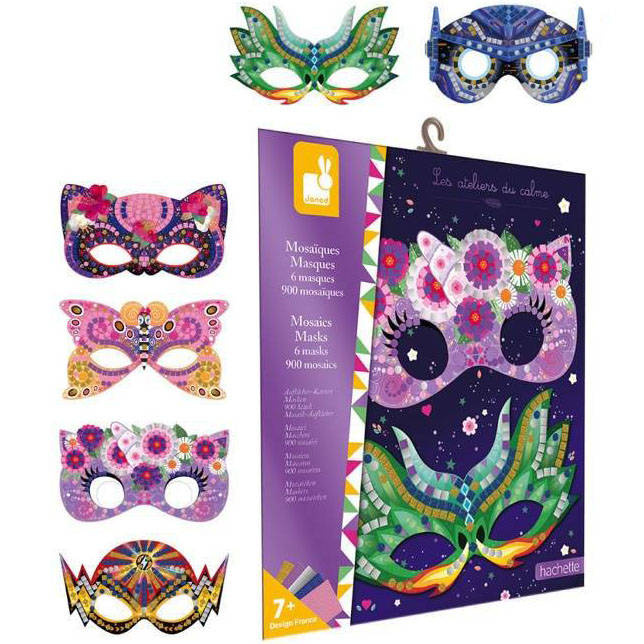 Zestaw kreatywny dla dzieci Mozaika Maski 7+ Janod