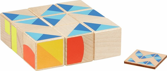 Drewniana układanka logiczna Kształty i kolory Goki