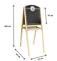 Drewniana dwustronna tablica dla dzieci z regulacją wysokości 106 elementów
