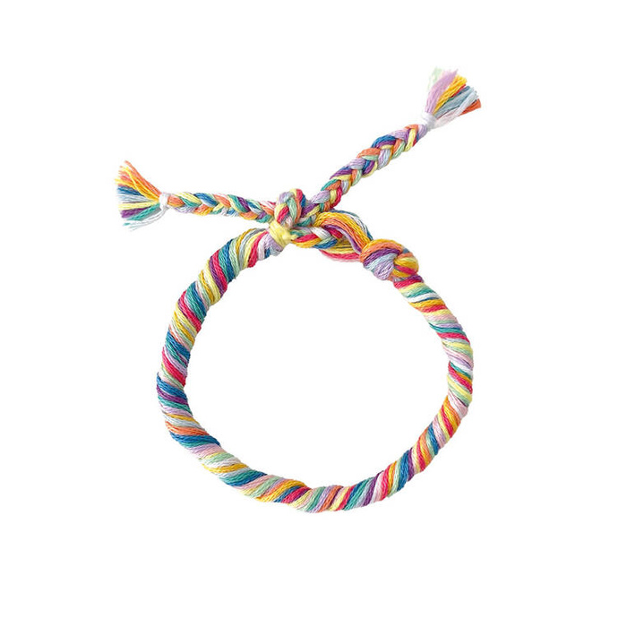 Zestaw kreatywny robienie biżuterii Tęczowe bransoletki 30 szt. Janod