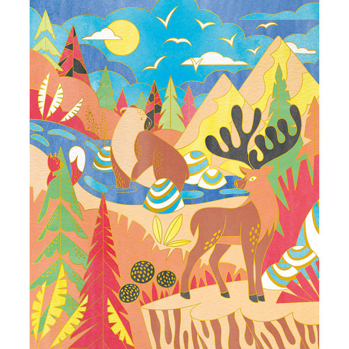 Artystyczny zestaw kreatywny Złote kontury Zwierzęta Janod