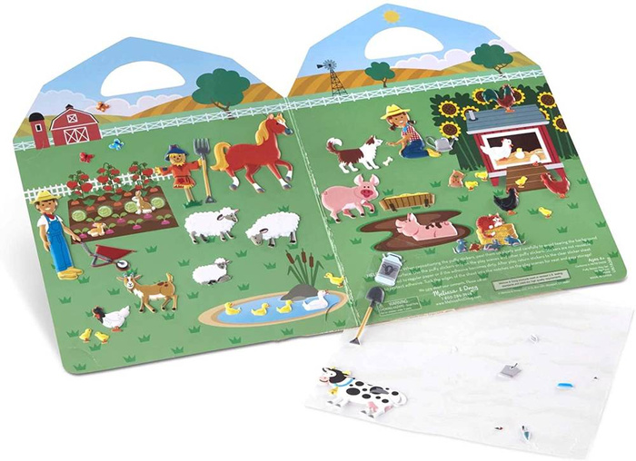 Zestaw z naklejkami wielokrotnego użytku Farma Melissa & Doug