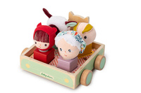 Drewniany wózek do ciągnięcia Wilk Louis LILLIPUTIENS 