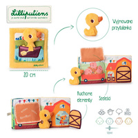 Książeczka aktywizująca z mini-przytulanką Na farmie Kaczorek Gaspard Lilliputiens